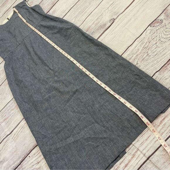 Apiece Apart Tailored Back Slit Sheath Sleeveless Midi Dress Chambray Size 8 - Picture 4 of 10